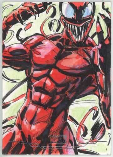 Carnage marvel topps sketch - carnage,